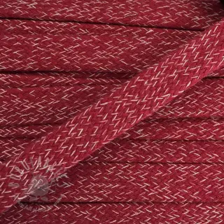 Bawełniany sznur płaski 15 mm melange red