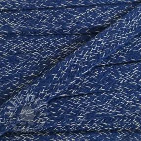 Bawełniany sznur płaski 15 mm melange navy