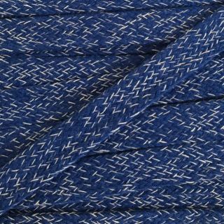 Bawełniany sznur płaski 15 mm melange navy