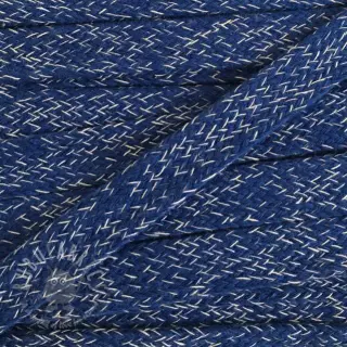 Bawełniany sznur płaski 15 mm melange navy