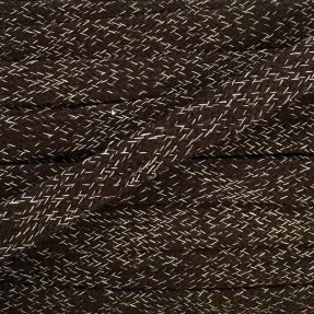 Bawełniany sznur płaski 15 mm melange choco