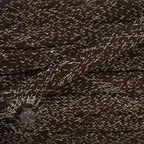 Bawełniany sznur płaski 15 mm melange choco