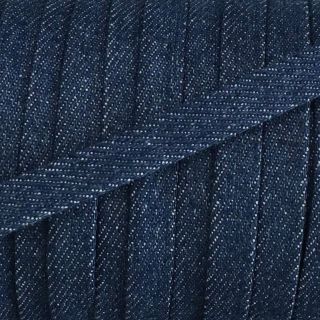 Bawełniany sznur płaski 10 mm Denim petrol