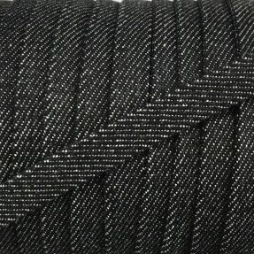 Bawełniany sznur płaski 10 mm Denim black