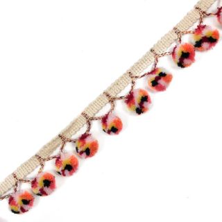 Pompon AFRICA rose bordeaux