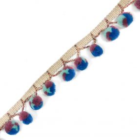 Pompon AFRICA mint cobalt