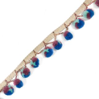 Pompon AFRICA mint cobalt