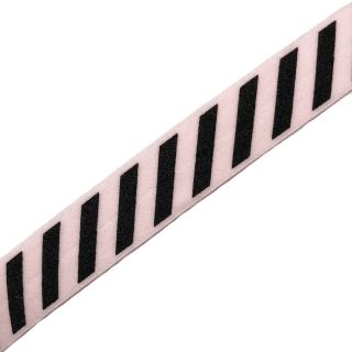 Lamówka gumowa STRIPE 20 mm light pink