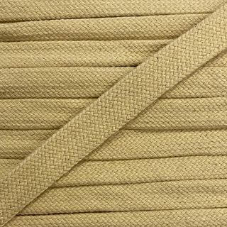 Sznurek bawełniany płaski 13 mm jasnożółty