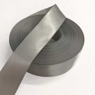 Wstążka satynowa dwustronna 25 mm middle grey