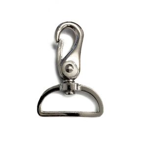 Metalowy karabińczyk 40 mm silver