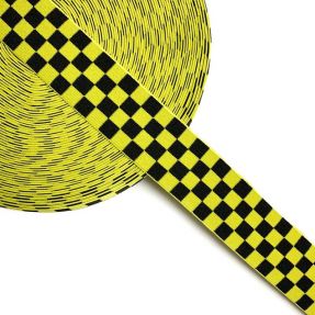 Guma 4 cm kratka żakardowa yellow