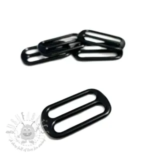 Metalowy regulator przesuwany 25 mm black