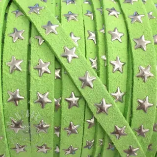 Zamszowy sznur Gwiazdy lime