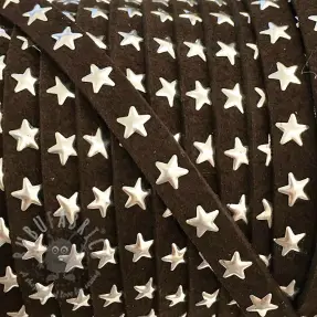 Zamszowy sznur Gwiazdy choco