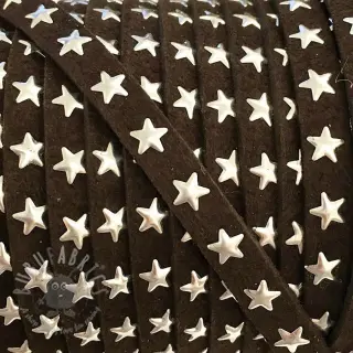 Zamszowy sznur Gwiazdy choco