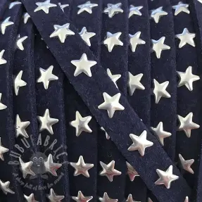 Zamszowy sznur Gwiazdy dark blue