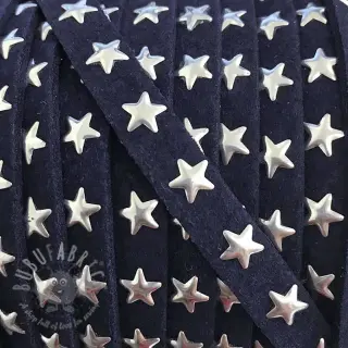 Zamszowy sznur Gwiazdy dark blue
