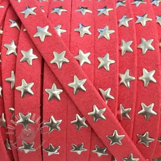 Zamszowy sznur Stars coral
