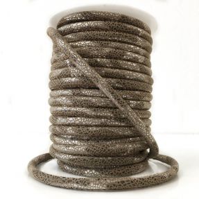 Zamszowy sznur Glitter taupe
