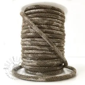 Zamszowy sznur Glitter taupe