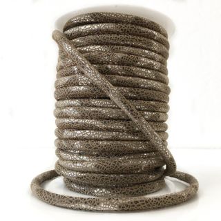 Zamszowy sznur Glitter taupe