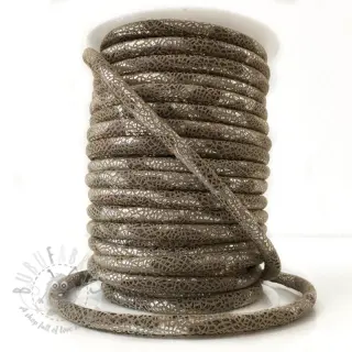 Zamszowy sznur Glitter taupe
