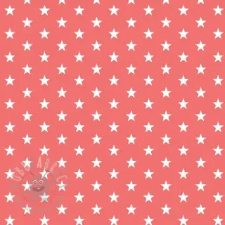 Bawełniana tkanina Petit stars coral