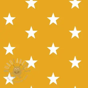 Bawełniana tkanina Stars yellow