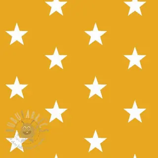 Bawełniana tkanina Stars yellow