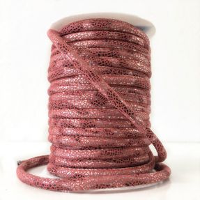 Zamszowy sznur Glitter old pink