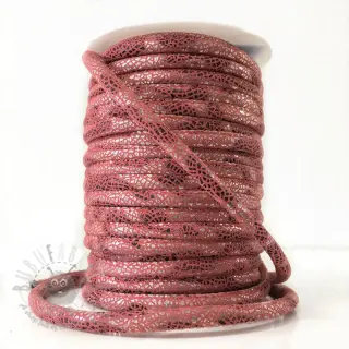 Zamszowy sznur Glitter old pink