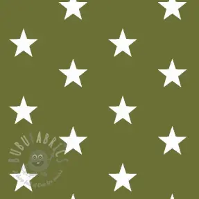 Bawełniana tkanina Stars green