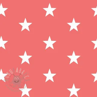 Bawełniana tkanina Stars coral