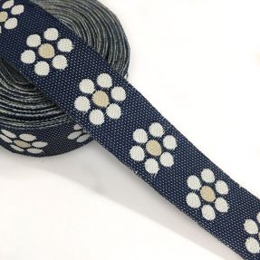 Stuha Jeans flowers beige