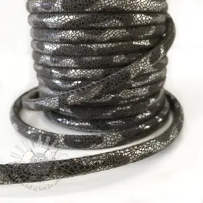 Zamszowy sznur Snake silver