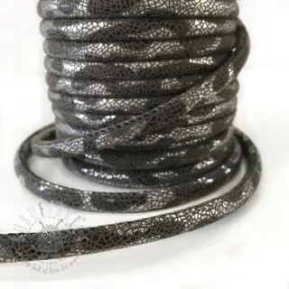 Zamszowy sznur Snake silver