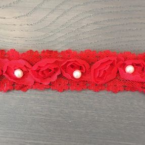 Tiul koronkowy red