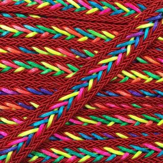 Poliestrowa pleciona linka NEON red