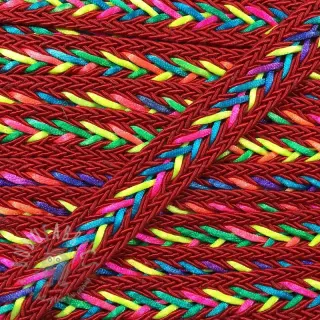 Poliestrowa pleciona linka NEON red