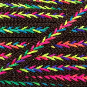 Polyesterová šnúra pletená NEON choco