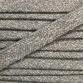 Bawełniany sznur płaski 13 mm melange light grey