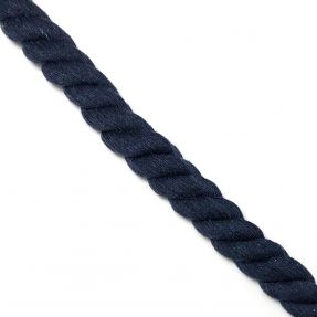 Bavlnená šnúra točená 2,5 cm marine
