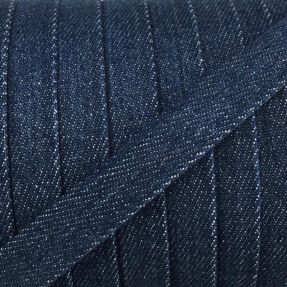 Bavlnená šnúra plochá 15 mm Denim petrol