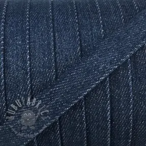 Bawełniany sznur płaski 15 mm Denim petrol