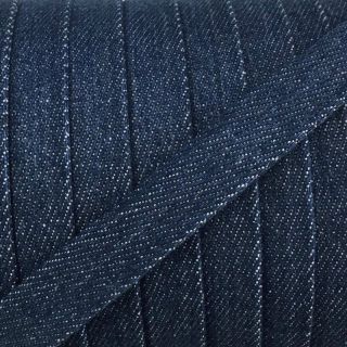 Bawełniany sznur płaski 15 mm Denim petrol