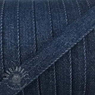 Bawełniany sznur płaski 15 mm Denim petrol
