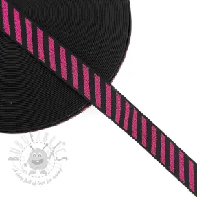 Guma gładka 2,5 cm Diagonal fuchsia