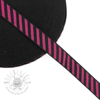 Guma gładka 2,5 cm Diagonal fuchsia