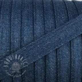 Bawełniany sznur płaski 15 mm Denim blue
